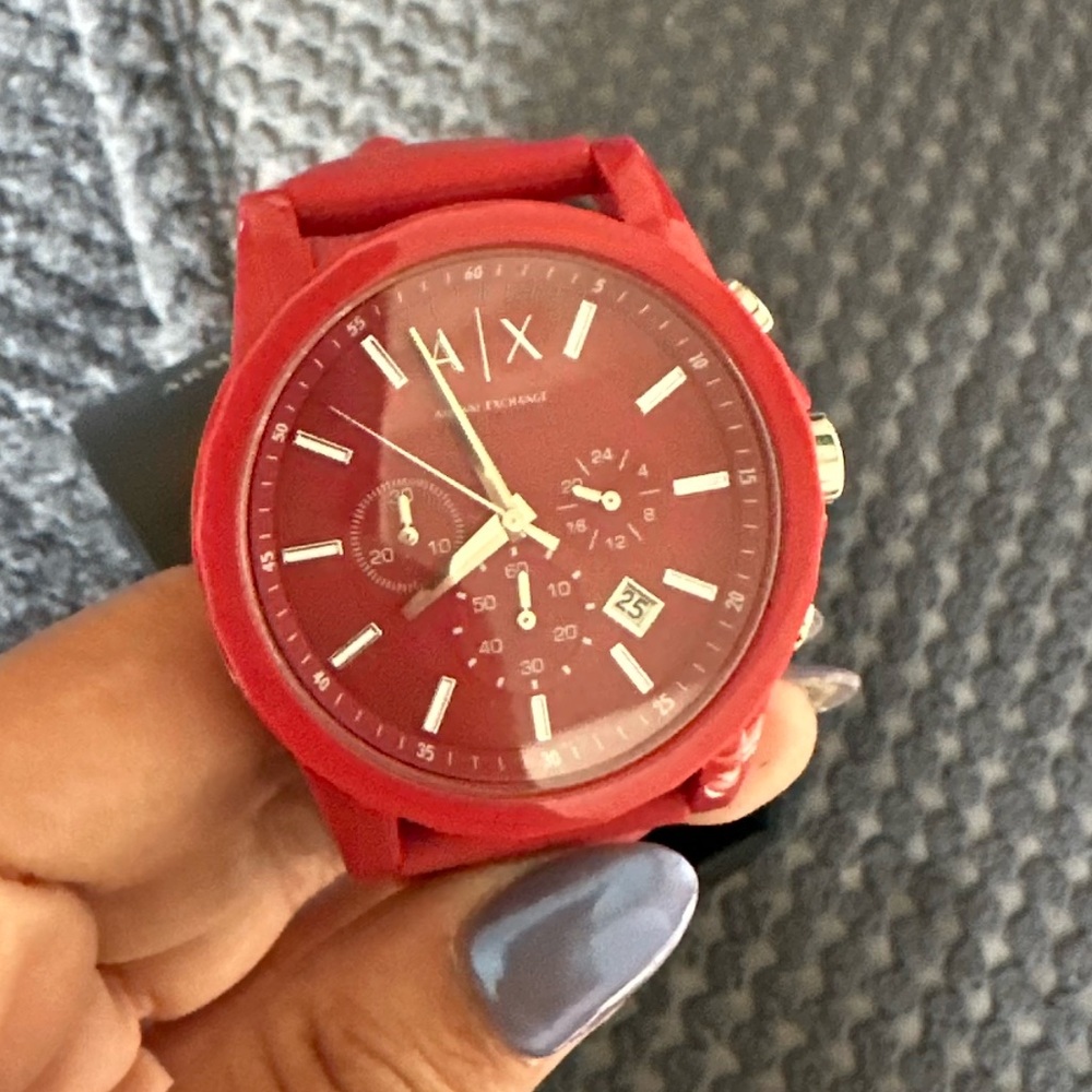 Red Armani Exchange Watch